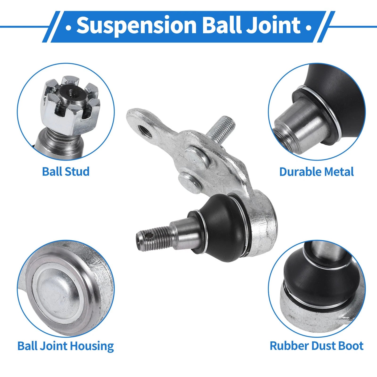 2X Front Lower Ball Joints for Toyota Camry (2001–2006) No. 4334009010/4333009560