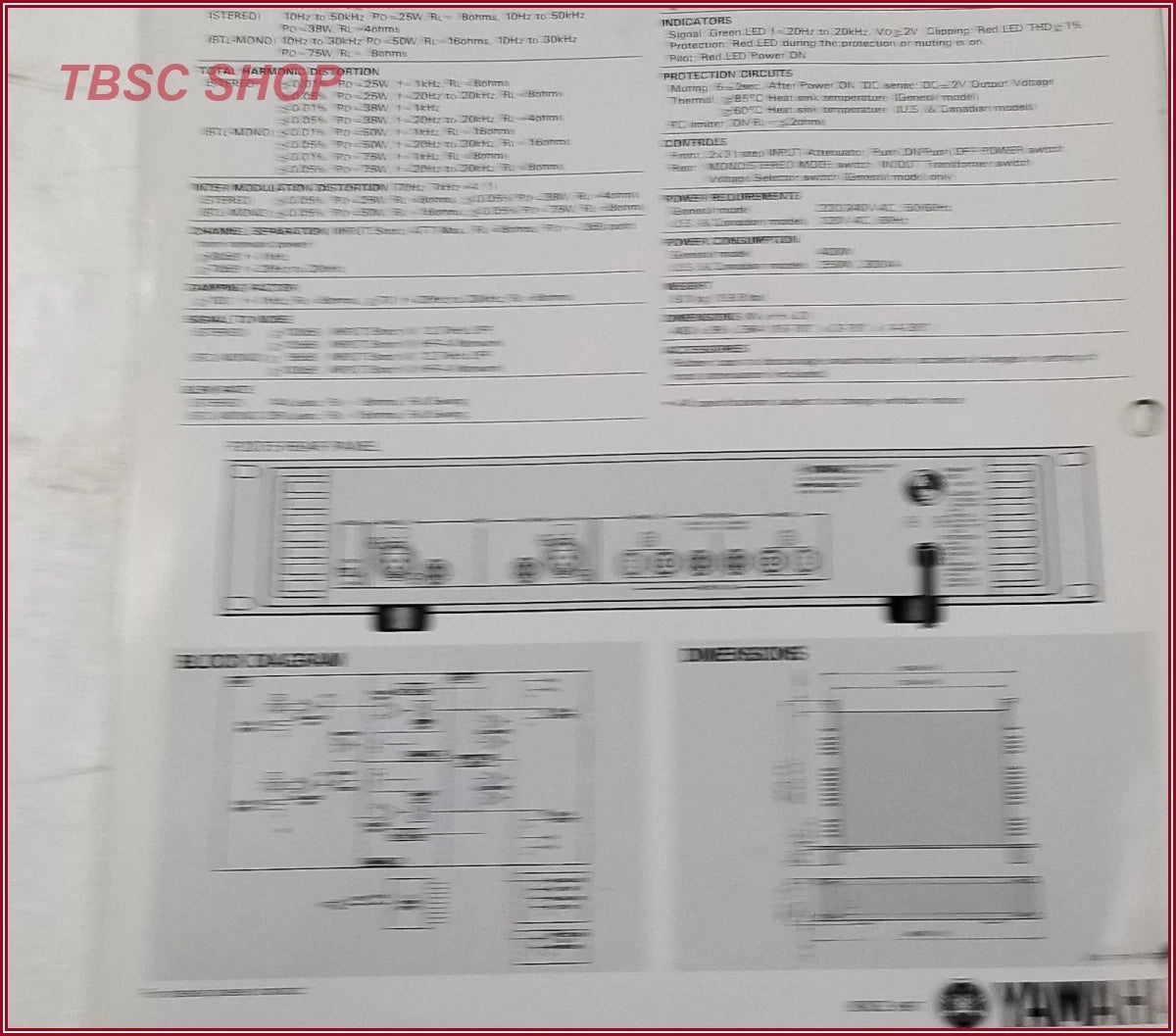 Yamaha P2075 Power Amplifier Sales Brochure