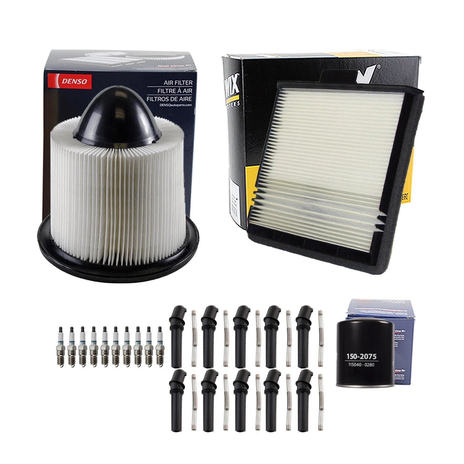 Tune Up Kit & NGK Spark Plug Boot Kit for F-250 F-350 Super Duty (1999–2007)