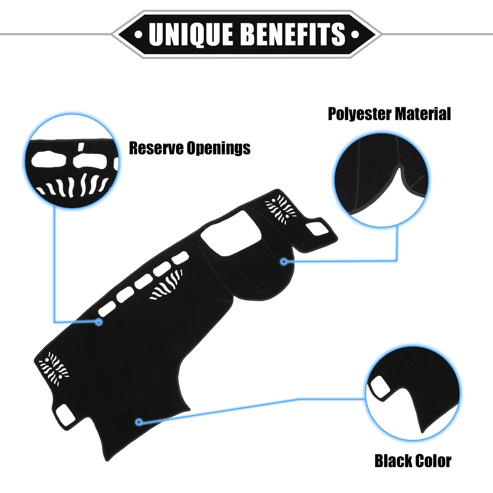 Dashboard Cover Mat for Lexus NX 250/350/450h (2022–2023) Black