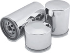 Twin Power Chrome Magnetic Oil Filter for Harley-Davidson Twin Cam & M8 (1999–2023)