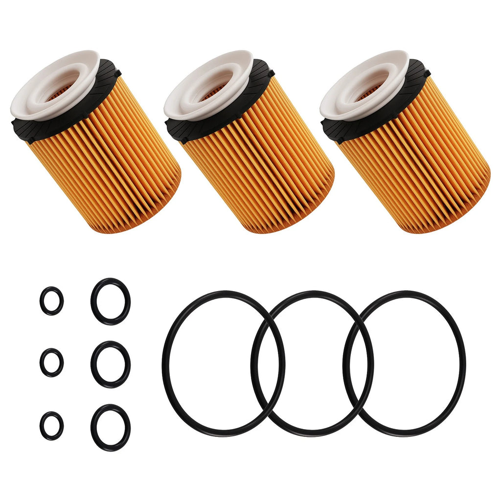 Set of 3 Oil Filters for Mercedes-Benz GLC300 GLC300e GLC350e GLE350 (2016–2023)