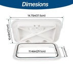 Deck Access Hatch & Lid for Marine Boat (10-5/8" X 14-3/4")