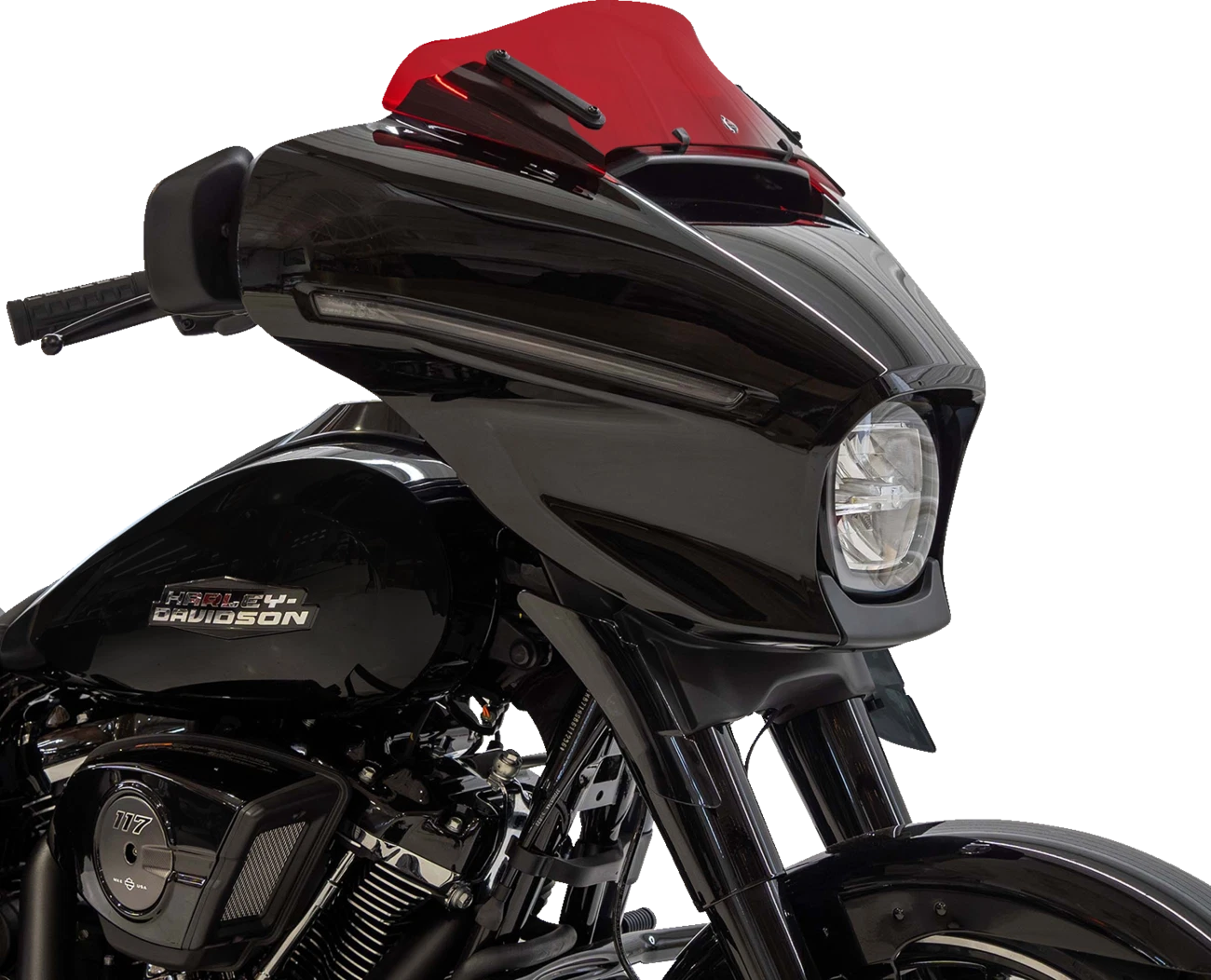 Klock Werks Kolor Flare Windshield 6.5" for FLHX (2014–2023) - Red KWW-01-0741