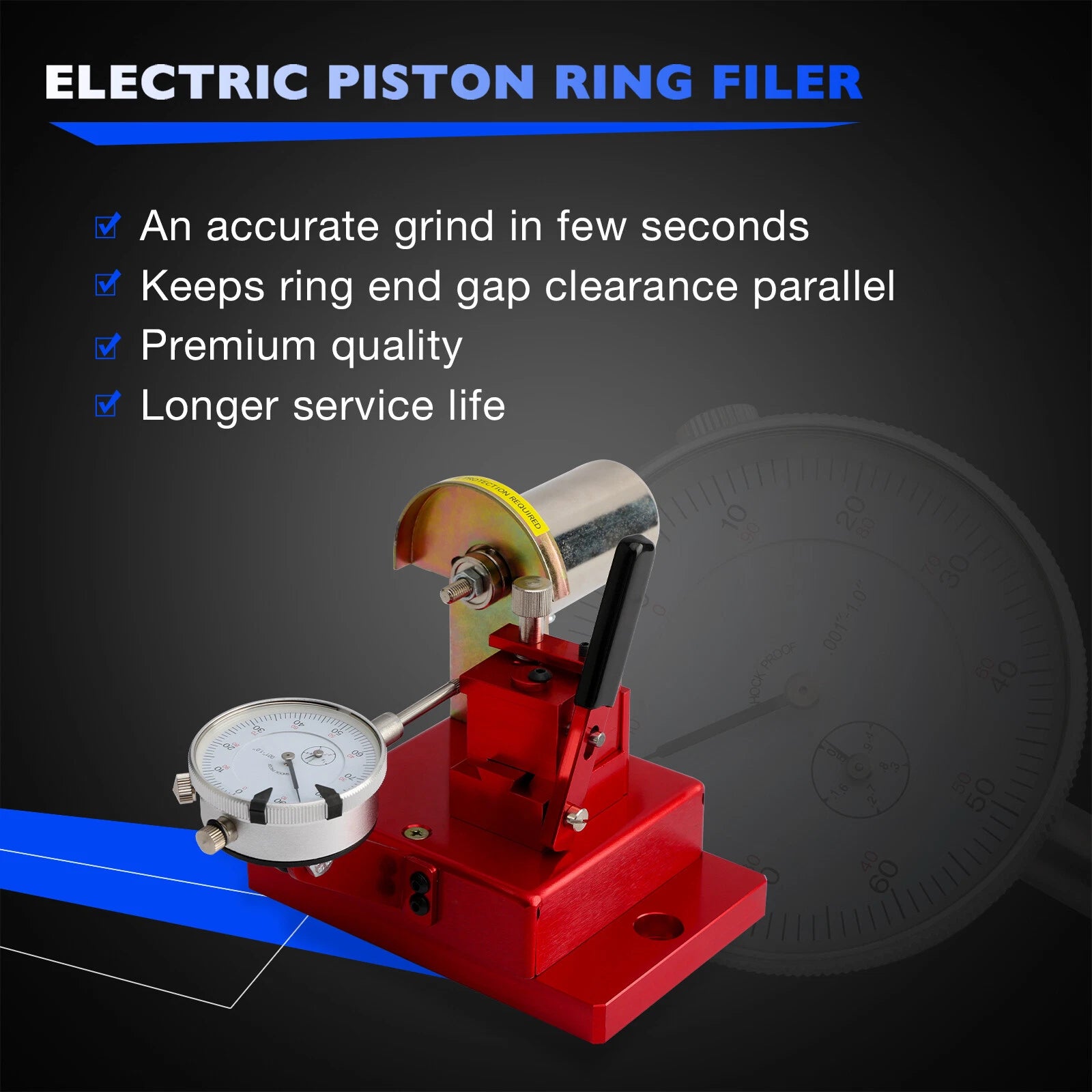 Electric Engine Piston Ring Filer Grinder for Proform 66765 (2-Wheels, 120 Grit)