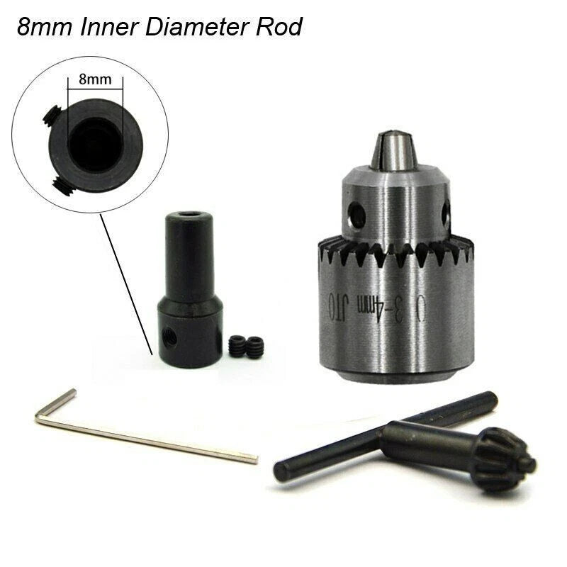 Motor Drill Chuck Kit with 4mm, 5mm, 6mm, 8mm Rod Sleeve for JT0