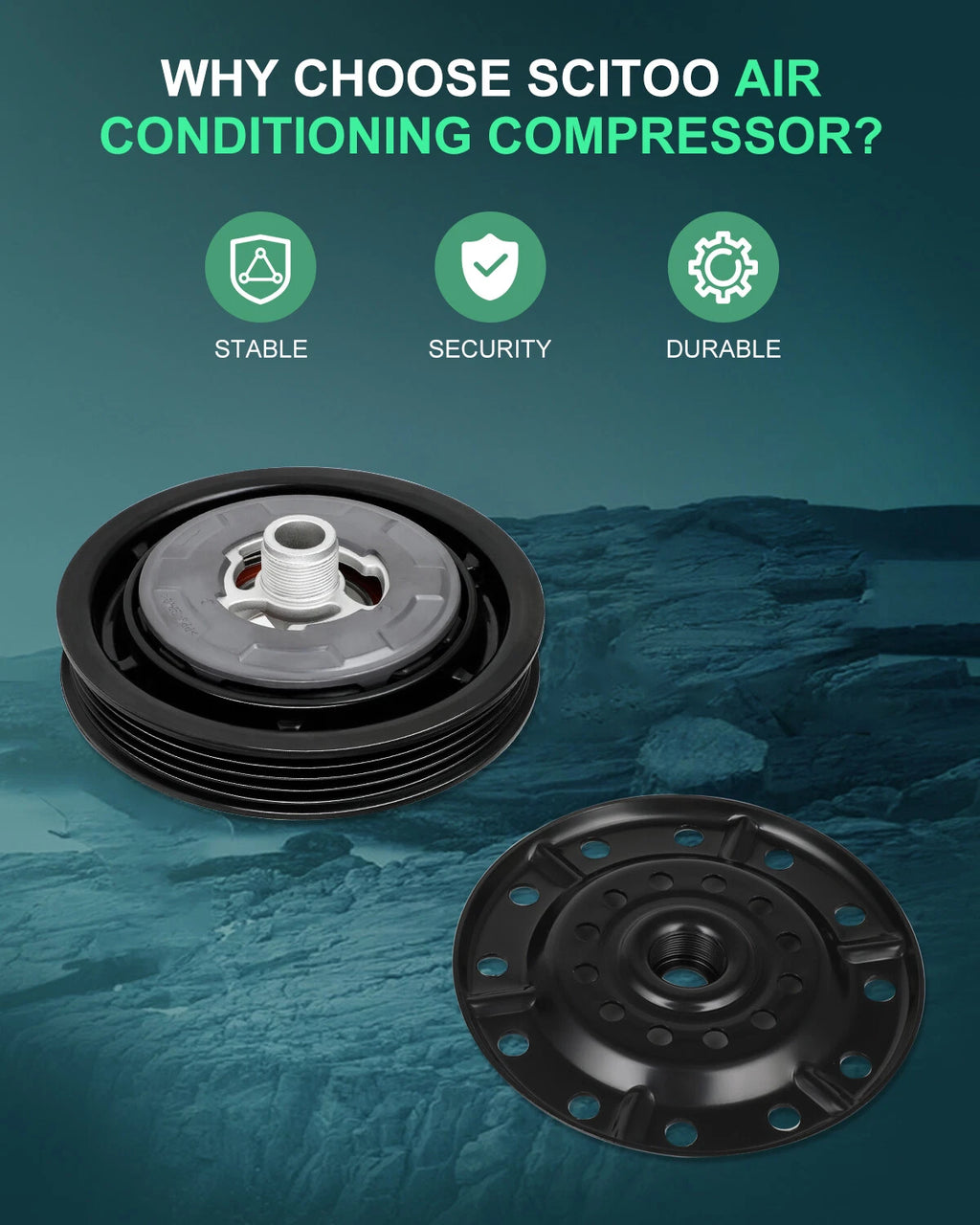 AC Compressor Clutch Assembly Repair Kit for Toyota Yaris 1.5L (2007–2012)