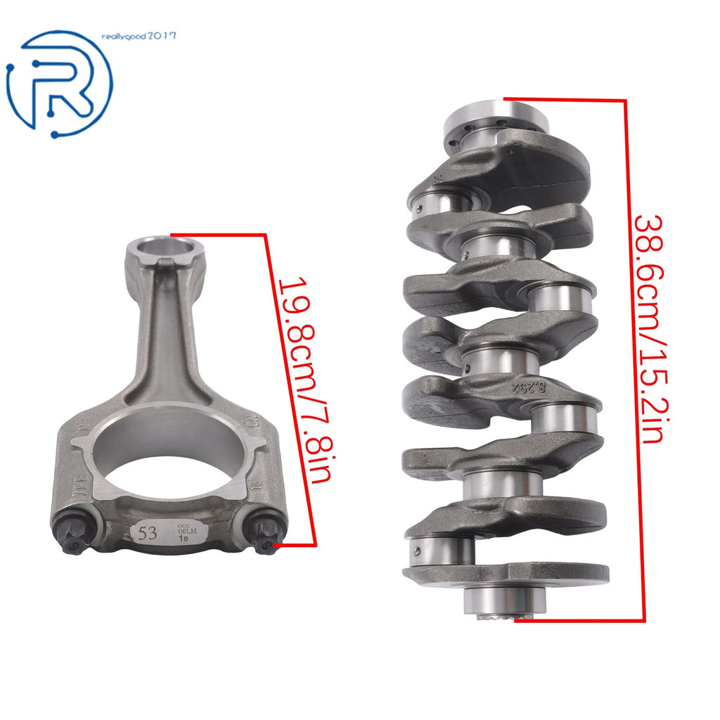 Set of 4 Crankshaft Rods Bearings for Audi VW GTI (2006–2013) 06H105021M EA888 Gen2 2.0L