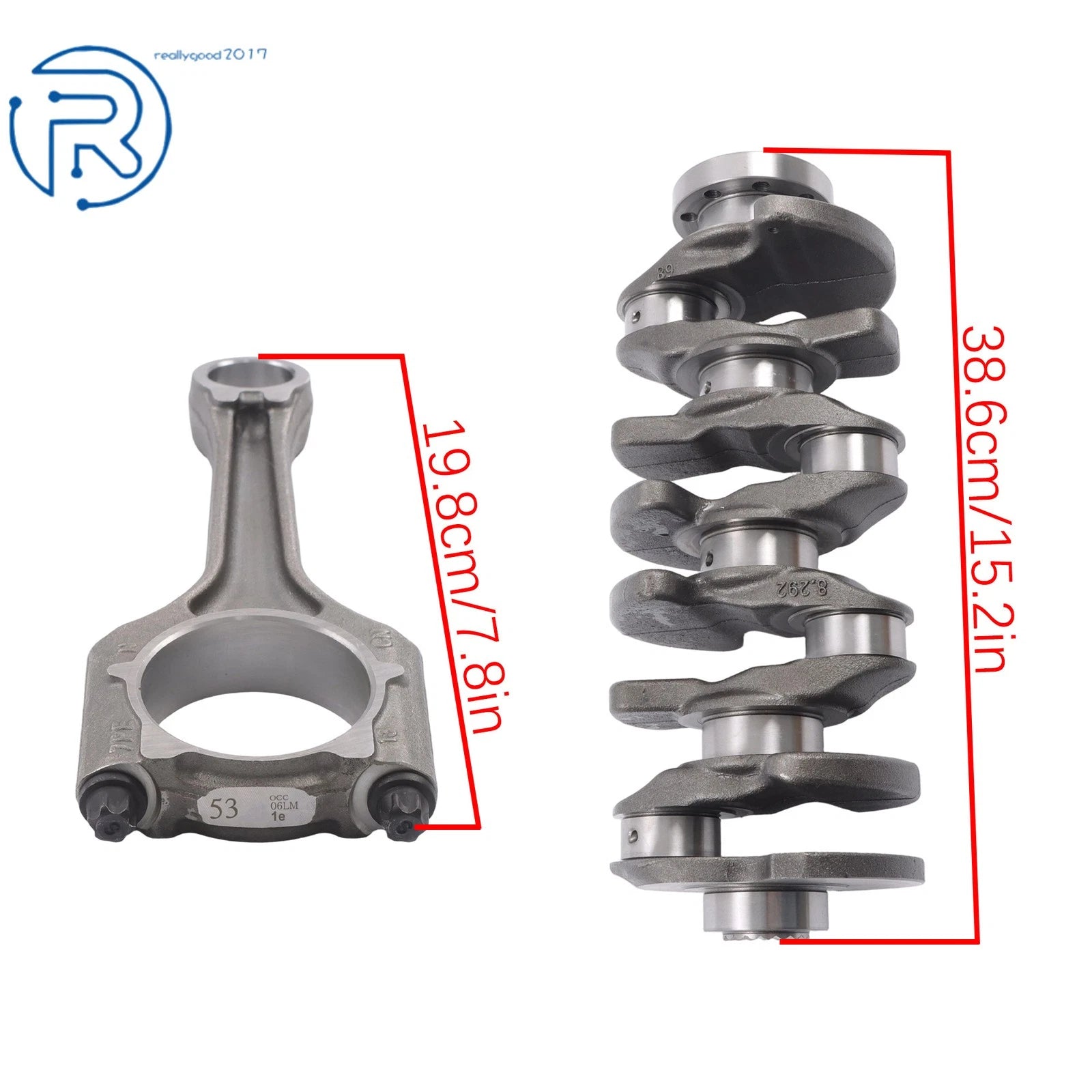 Set of 4 Crankshaft Rods Bearings for Audi VW GTI (2006–2013) 06H105021M EA888 Gen2 2.0L