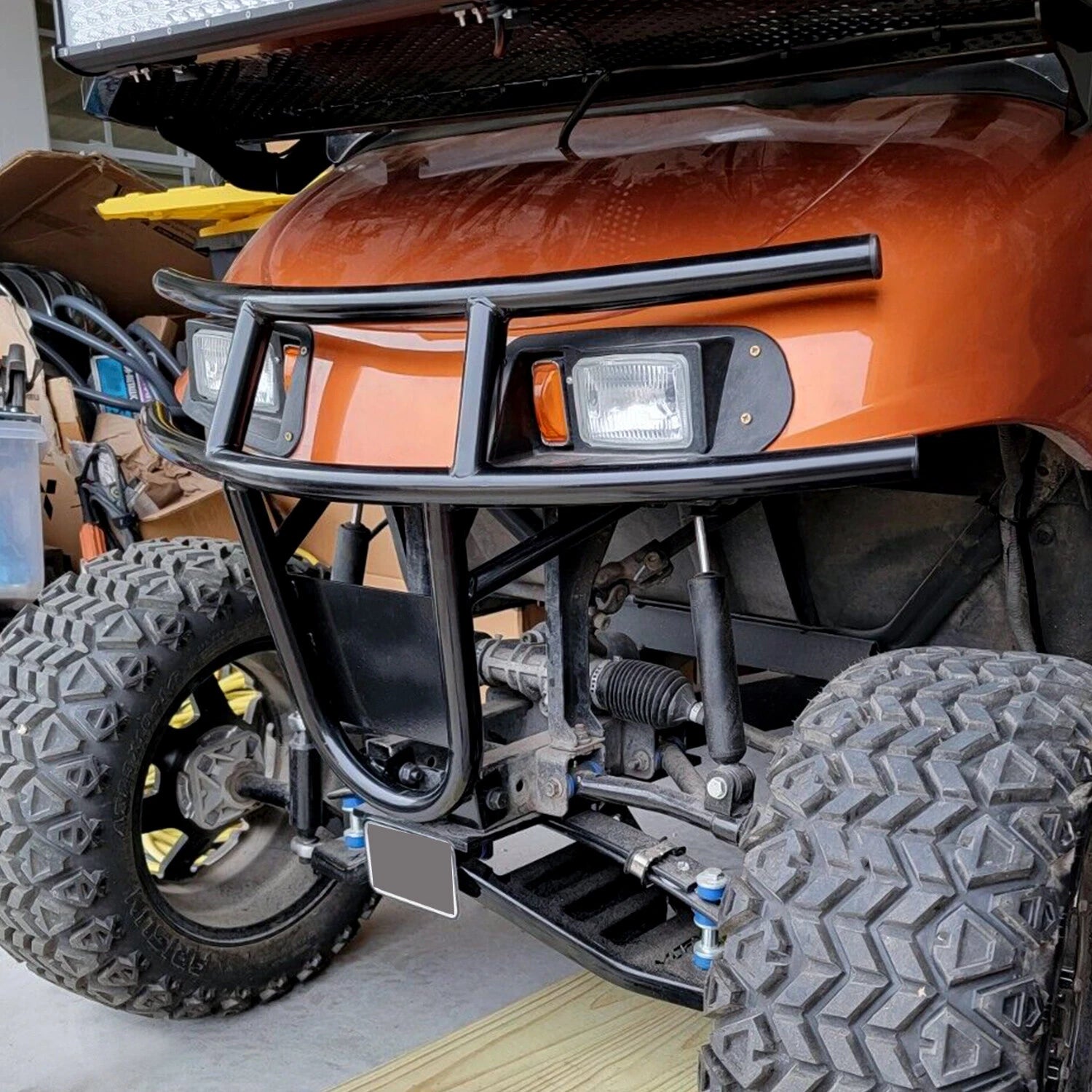 Front Bumper Brush Guard for EZGO RXV (2008-2015) Heavy Duty Powder Coated