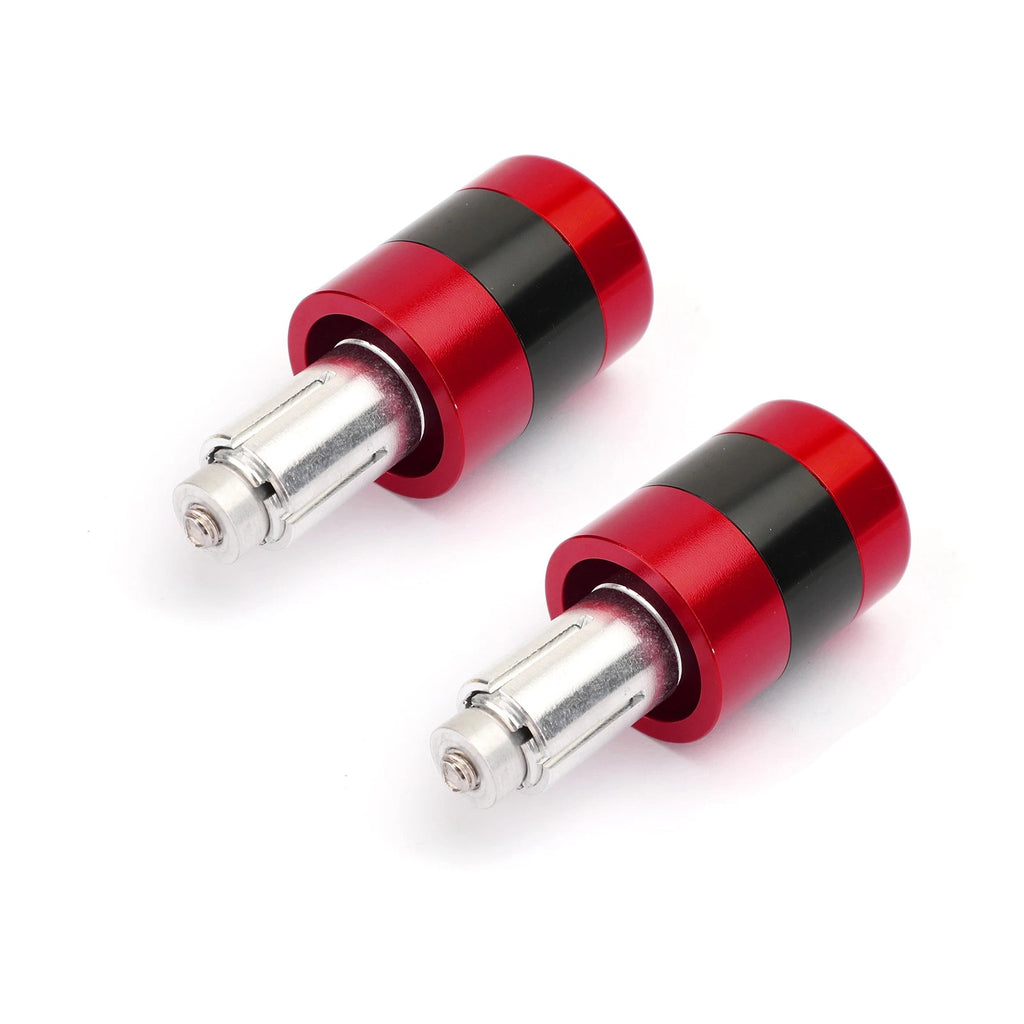 Anti Vibration Handle Bar End Cap for Motorcycle (7/8" 22mm, M6/M8) Red