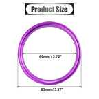 Set of 4 Purple Air Vent Outer Trim Aluminum Alloy for Audi A3 S3 Q2L (2013–2021)