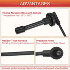 7pcs Spark Plug Wire Ignition Coil Cable No. 32720P8AA02 for Honda Accord (1998–1999)