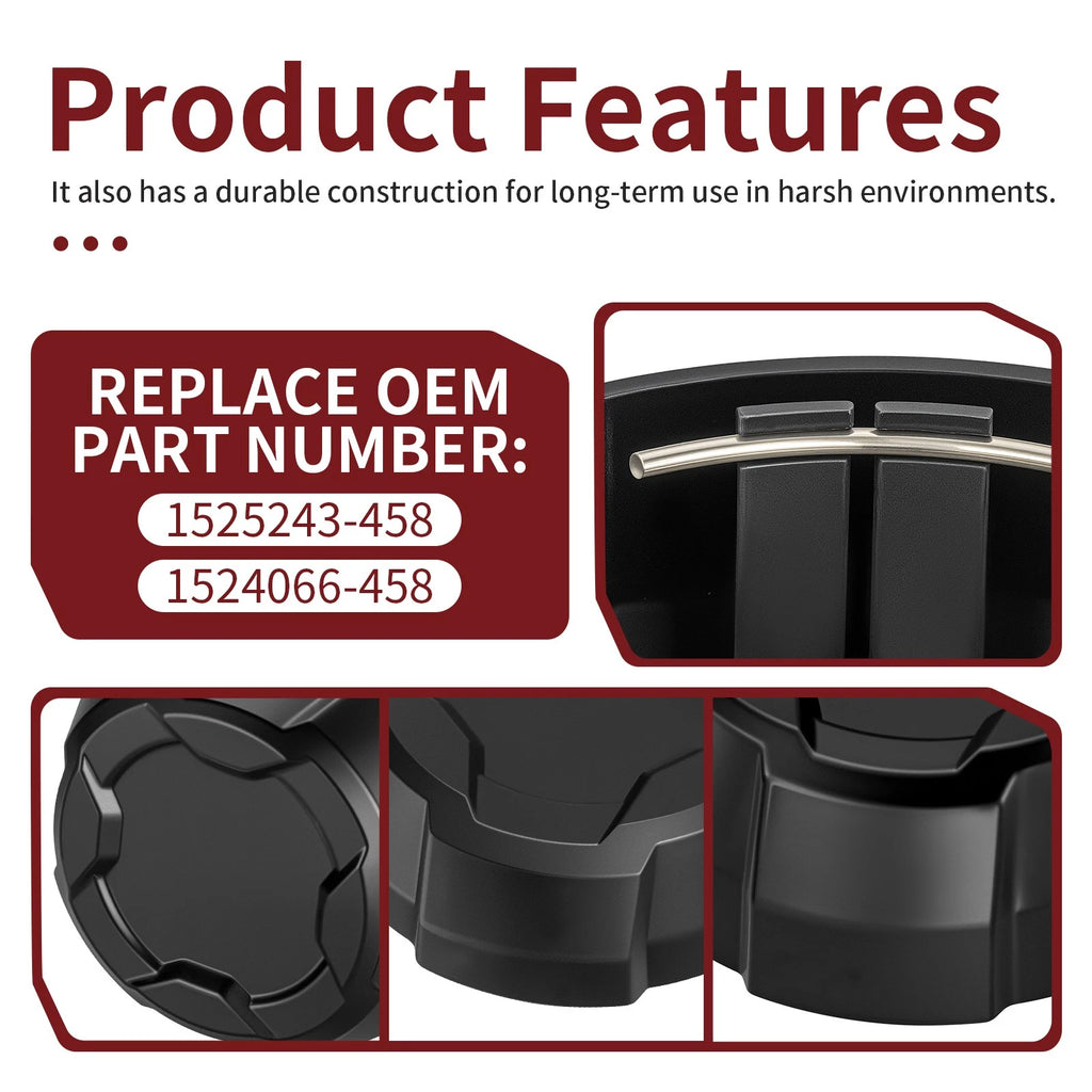 Set of 4 Matte Rim Caps for Polaris Ranger Crew SP 570 (2022–2025)