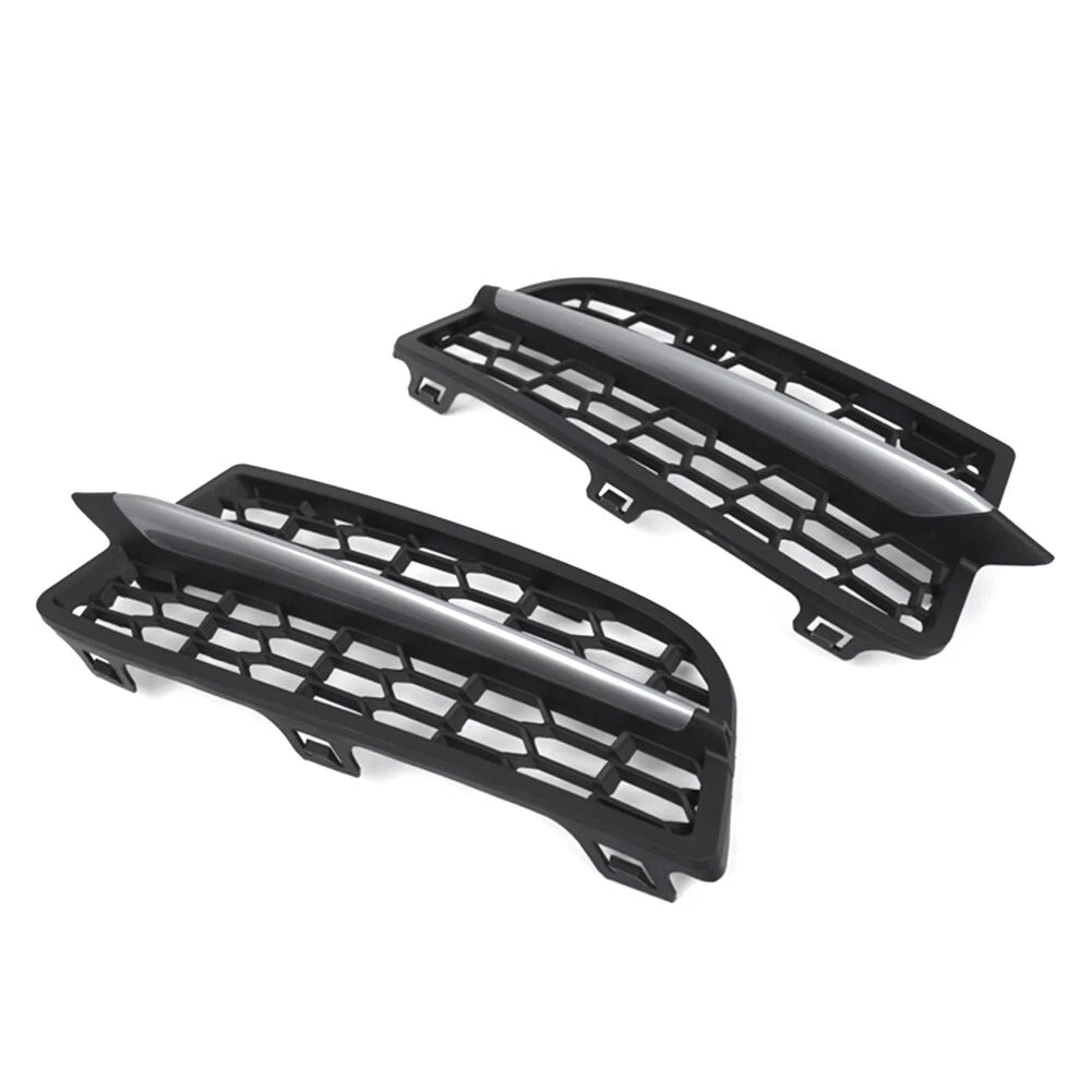 Pair Honeycomb Front Bumper Fog Light Grille for BMW 1-Series F20 F21 (2011–2015)