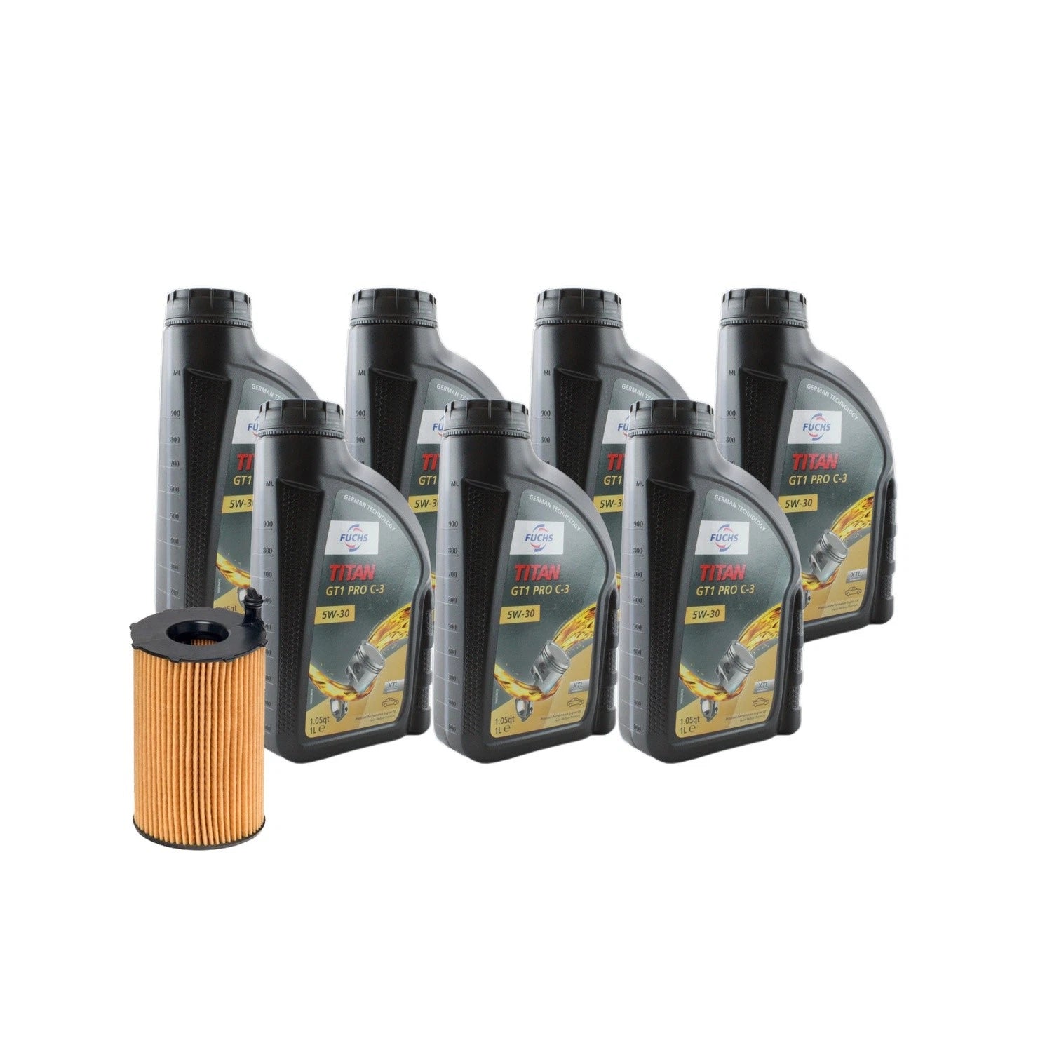 Engine Oil Change Kit 7L Fuchs TITAN GT1 PRO C3 5W30 for A6 Quattro (2005–2011)