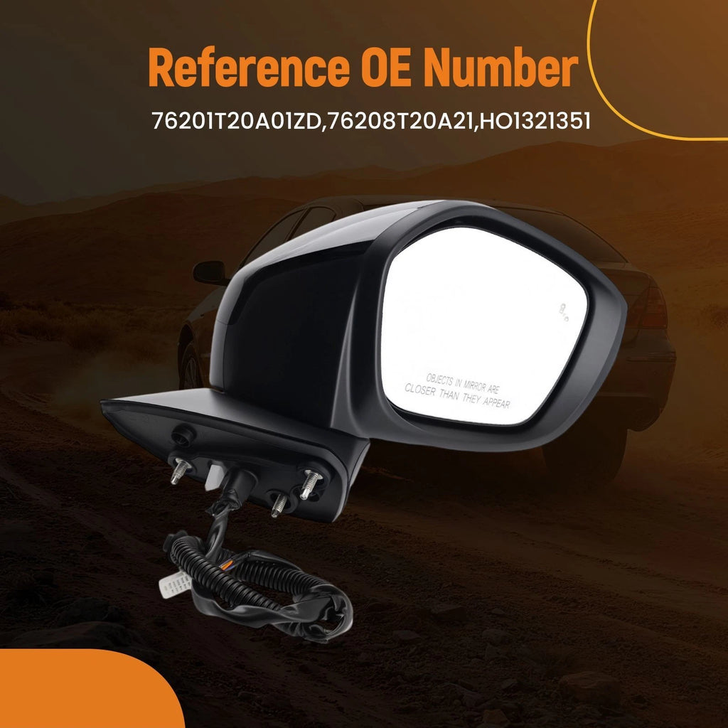 Heated Power Side Mirror for Honda Civic EX (2022–2025) Black
