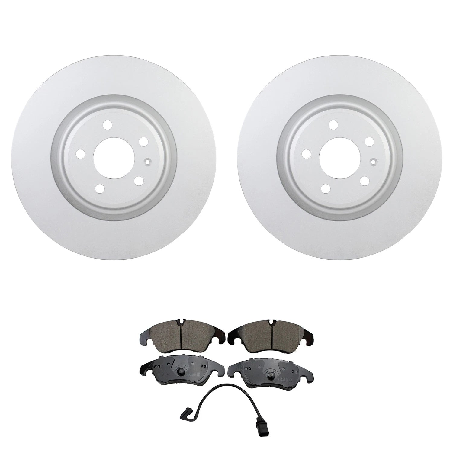 Set of 4 Bosch QuietCast Front Rotors & Akebono EURO Ceramic Pads for Audi S5 (2008–2017)