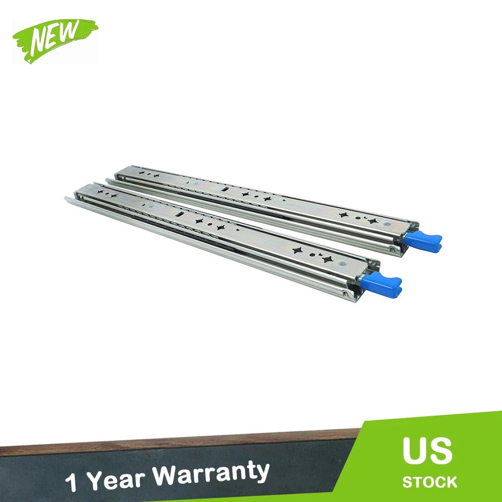 1 Pair Locking Drawer Slides for Universal Use (18 Inch, 250 lbs Capacity)