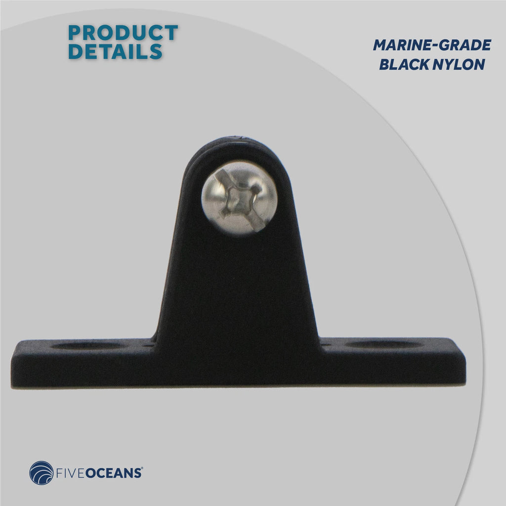 Bimini Top Hardware 90 Degree Deck Hinge with Screw Pin for