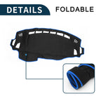 Dashboard Dash Cover Mat for Suzuki Spacia MK32S (2013–2017) Black Blue Set