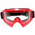 Clear Red Motocross Goggles for Dirt Pit Bike (Anti-Fog, UV Protection)