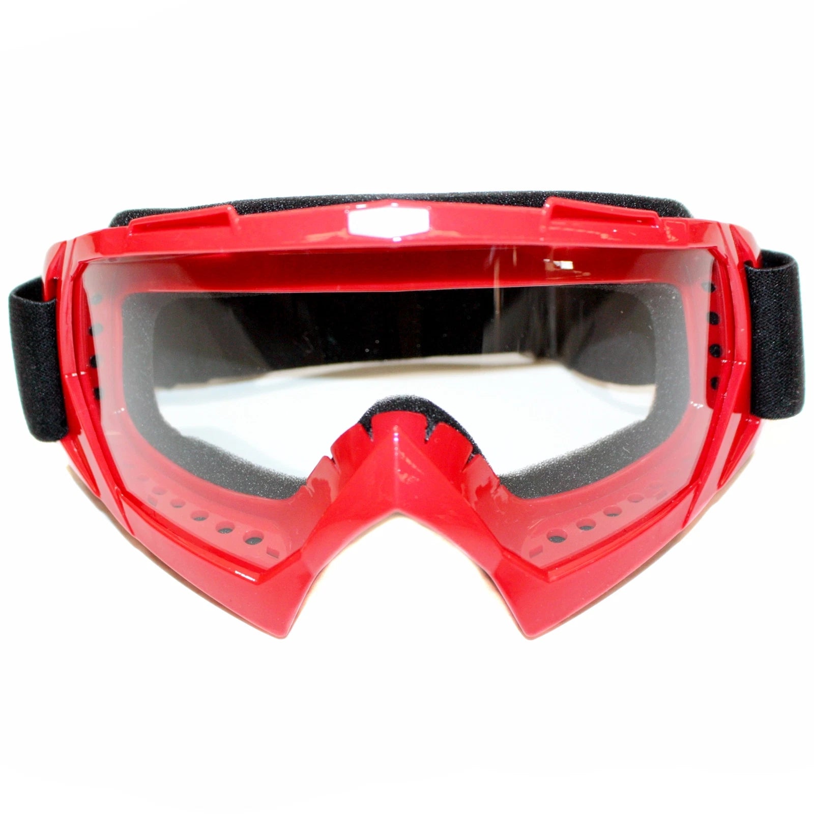 Clear Red Motocross Goggles for Dirt Pit Bike (Anti-Fog, UV Protection)