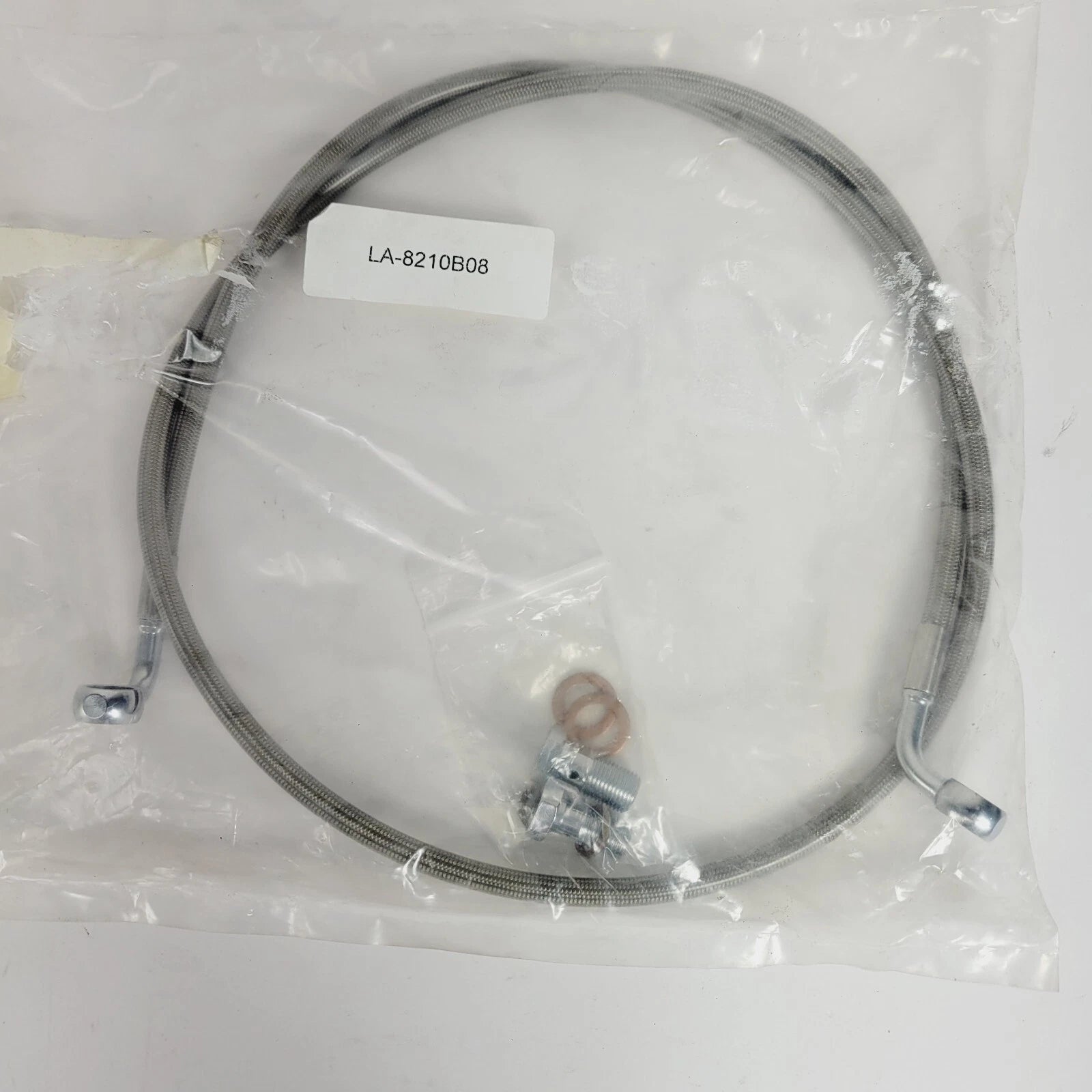 Braided Stainless Steel Brake Line for Harley Street Bob (2006–2016) LA-8210B-08