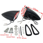 LED Side Mounted Pig Spotter Rearview Mirrors for Suzuki Honda Kawasaki Yamaha