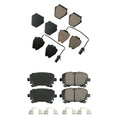 Set of 4 Akebono EURO Ceramic Disc Brake Pads for Audi A4 A4 Quattro (2002–2004)