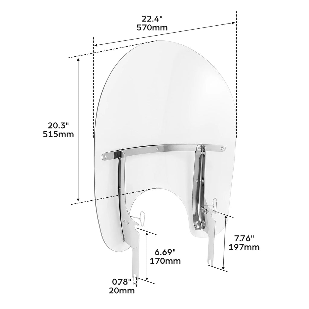 Clear Windshield for Harley Road King FLHR (1994–2024)