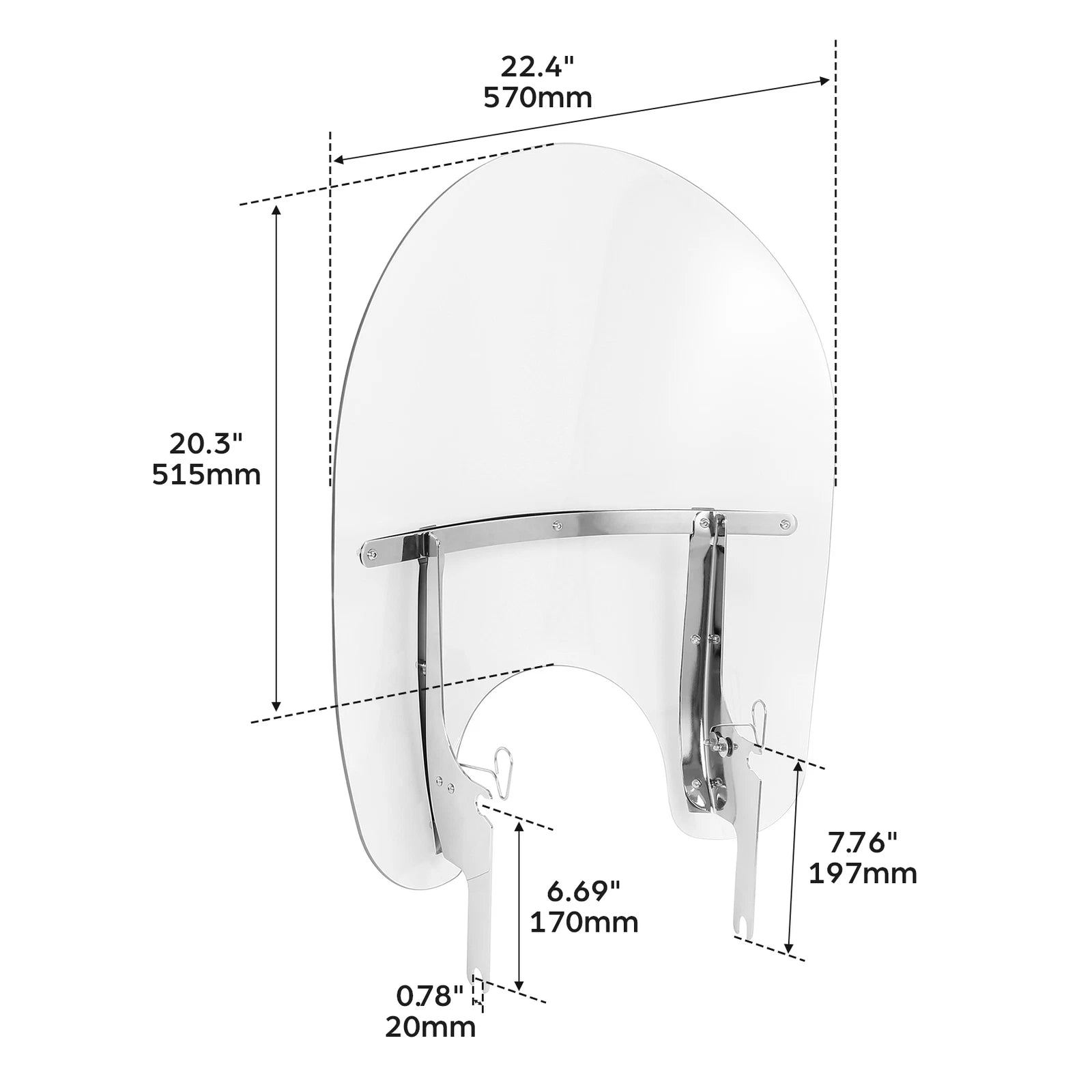 Clear Windshield for Harley Road King FLHR (1994–2024)