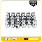 Set of 24 Bulge Acorn Lug Nuts 14x1.5 Chrome for Ford F150 Expedition
