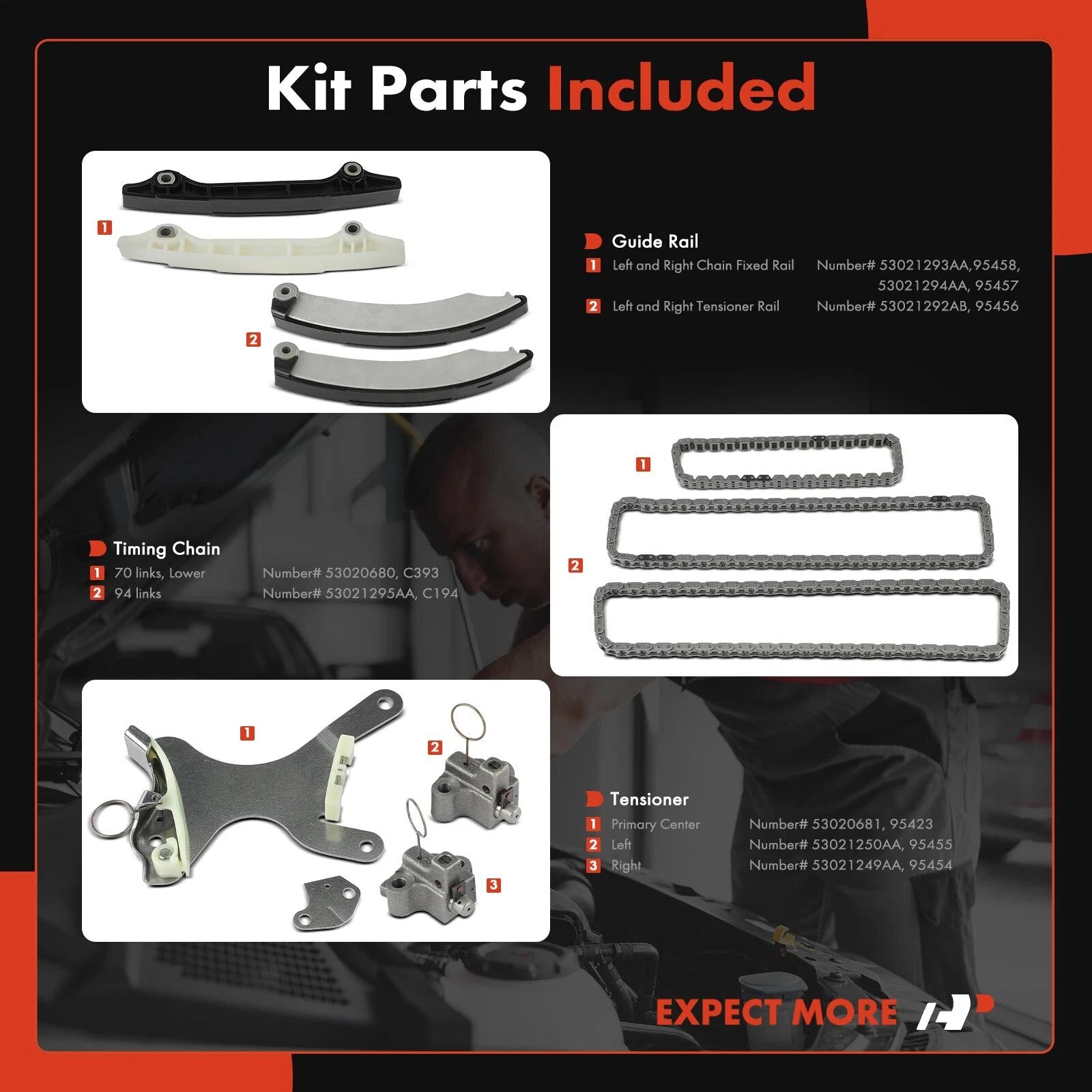 10x Timing Chain Kit for Ram 1500 (2011-2012)