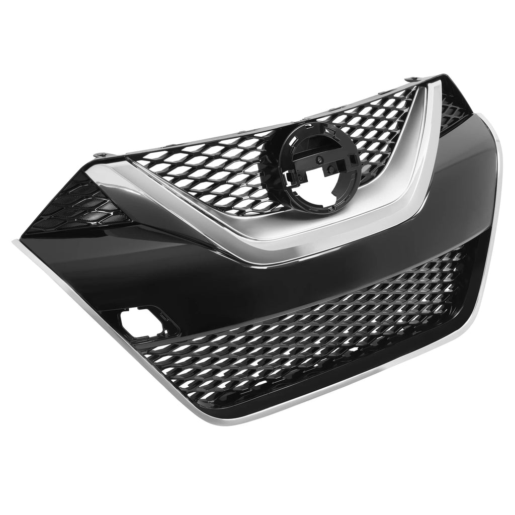 Front Upper Bumper Grille for Nissan Maxima (2016-2018) Black & Chrome Trim