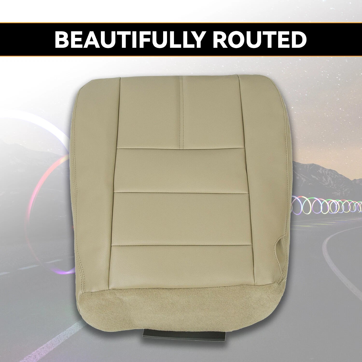 Driver Bottom Seat Cover for Ford F250 F350 F450 F550 Lariat (2008–2010) Tan
