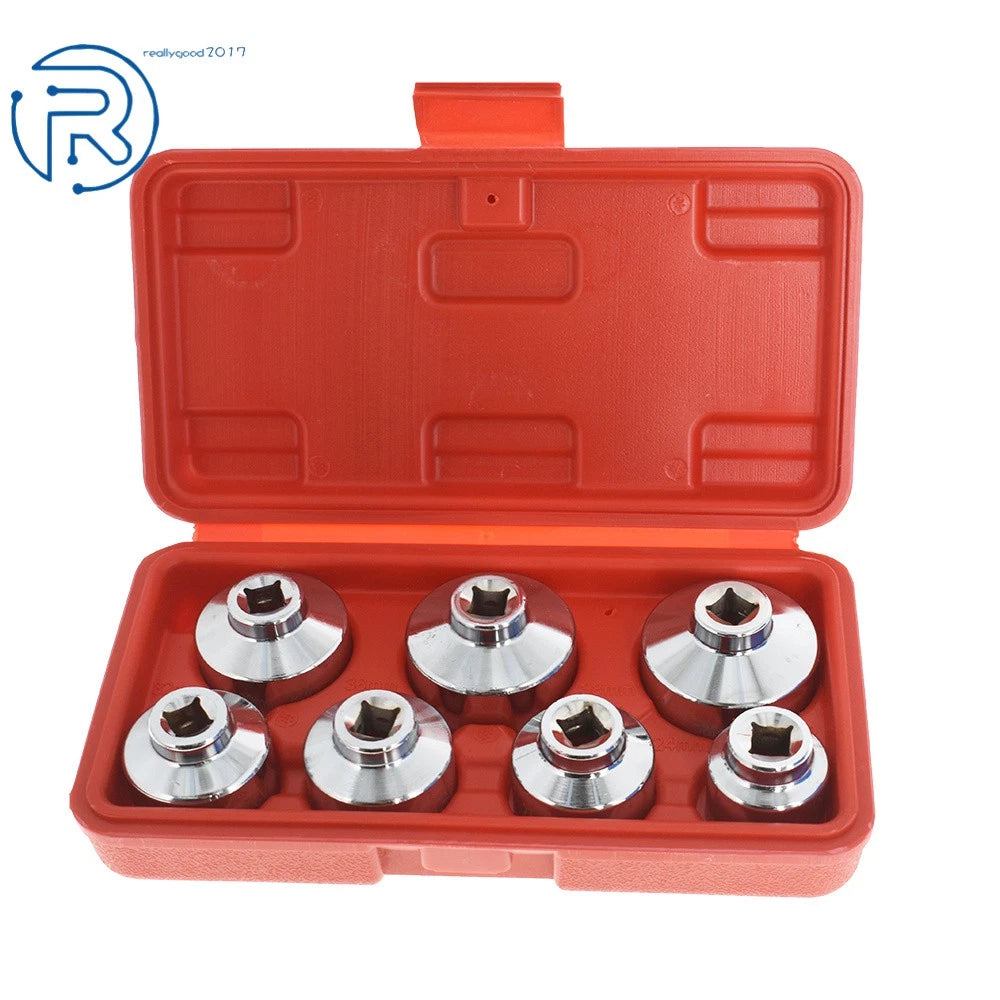 Set of 7 Oil Filter Cap Wrenches for Various Vehicles 