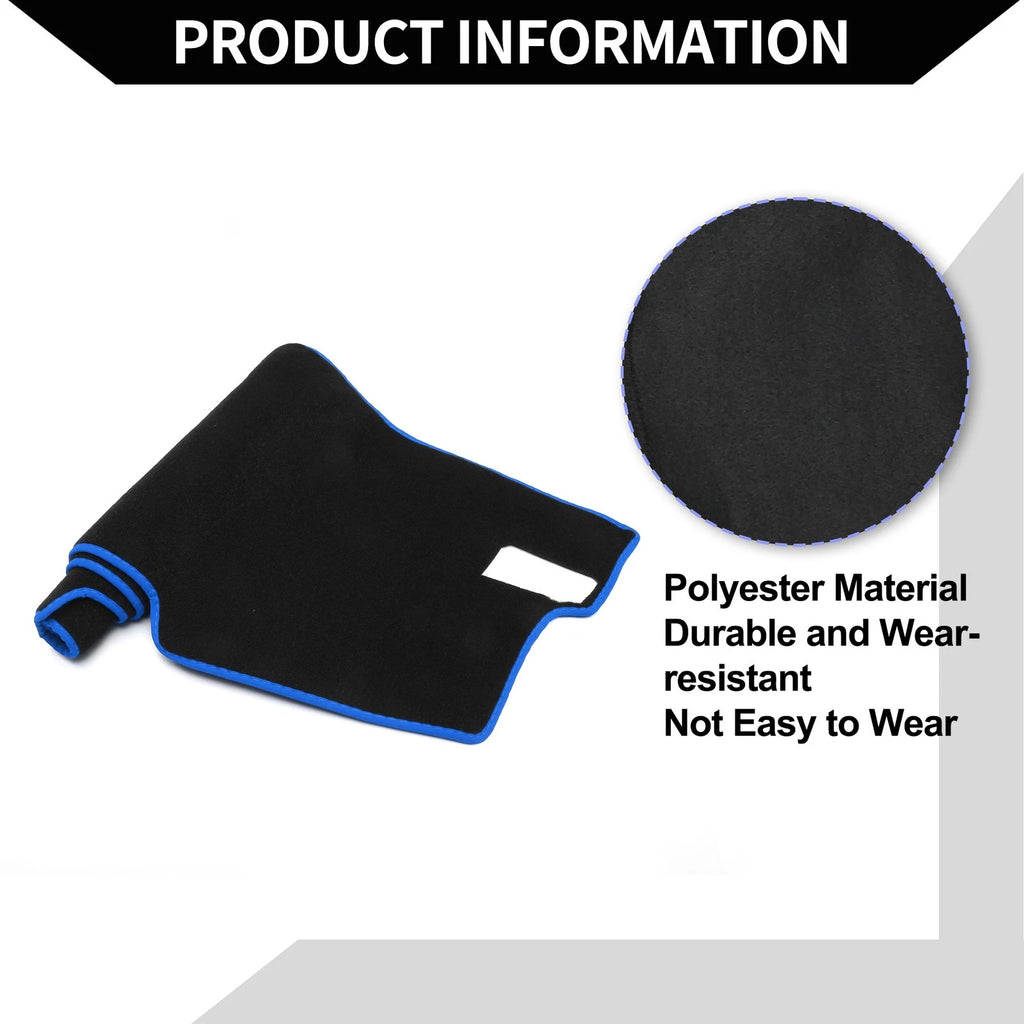Set of 1 Dashboard Dash Cover Mat for Honda Civic (2021–2024) Black Blue