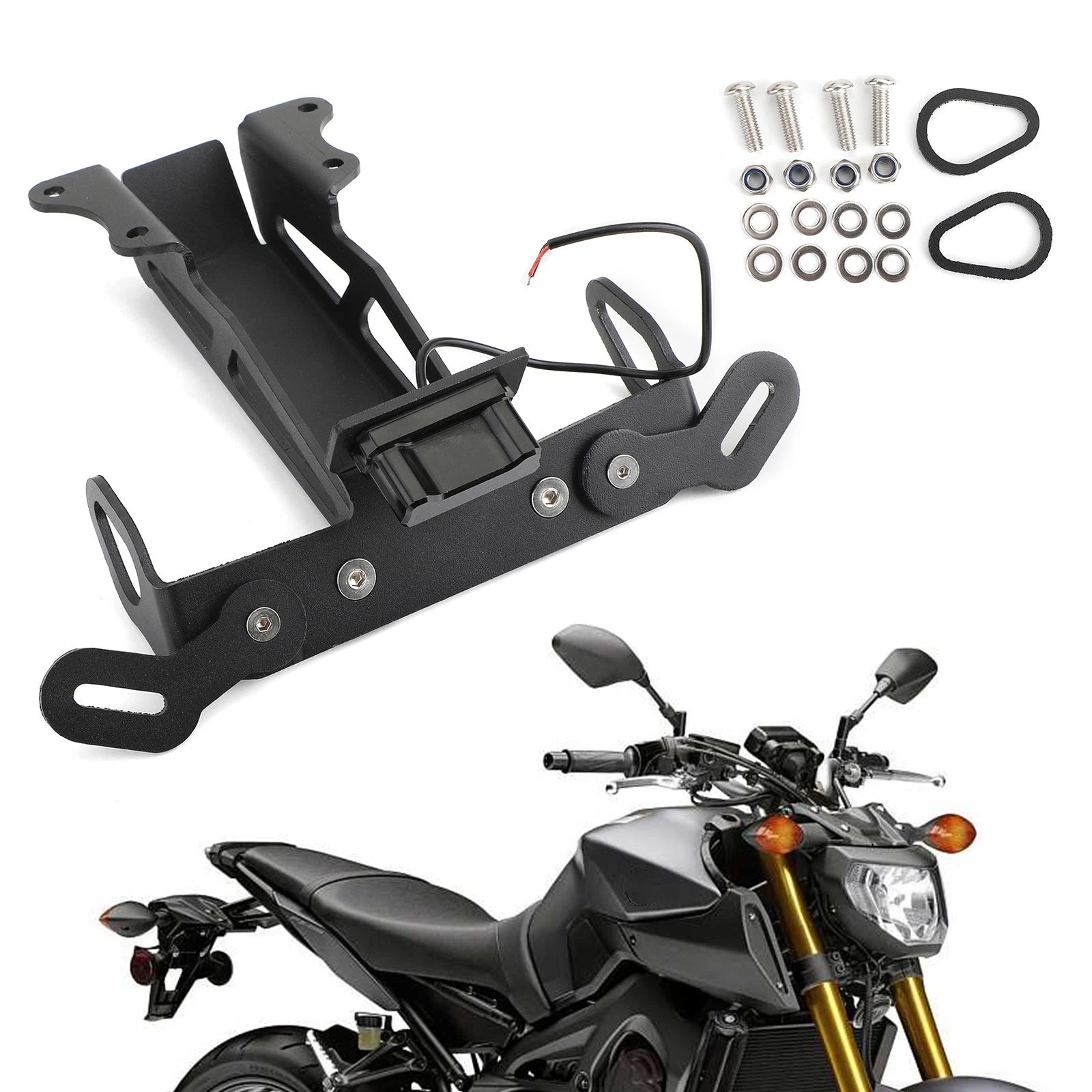 Rear License Plate Holder Bracket for Yamaha FJ-09/MT-09 Tracer (2015–2018)