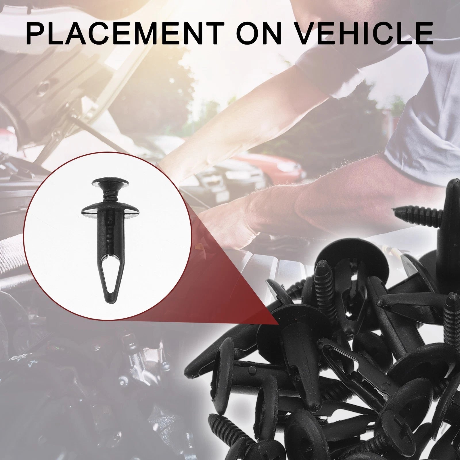 100 Pcs Front Fender Skirt Clip for Chrysler 200 (2011–2014) & Pacifica