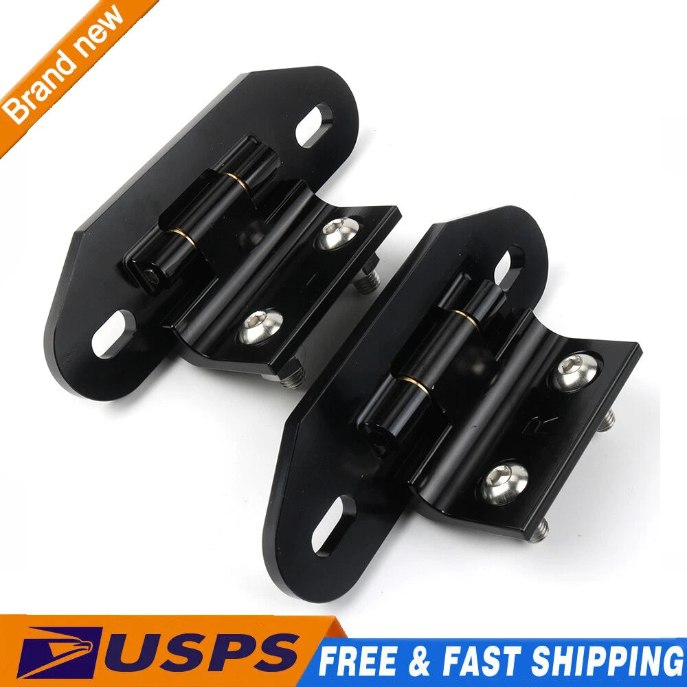 Billet Aluminum Rear Hatch Hinges Black Pair for Camaro/Firebird (1982–1992)