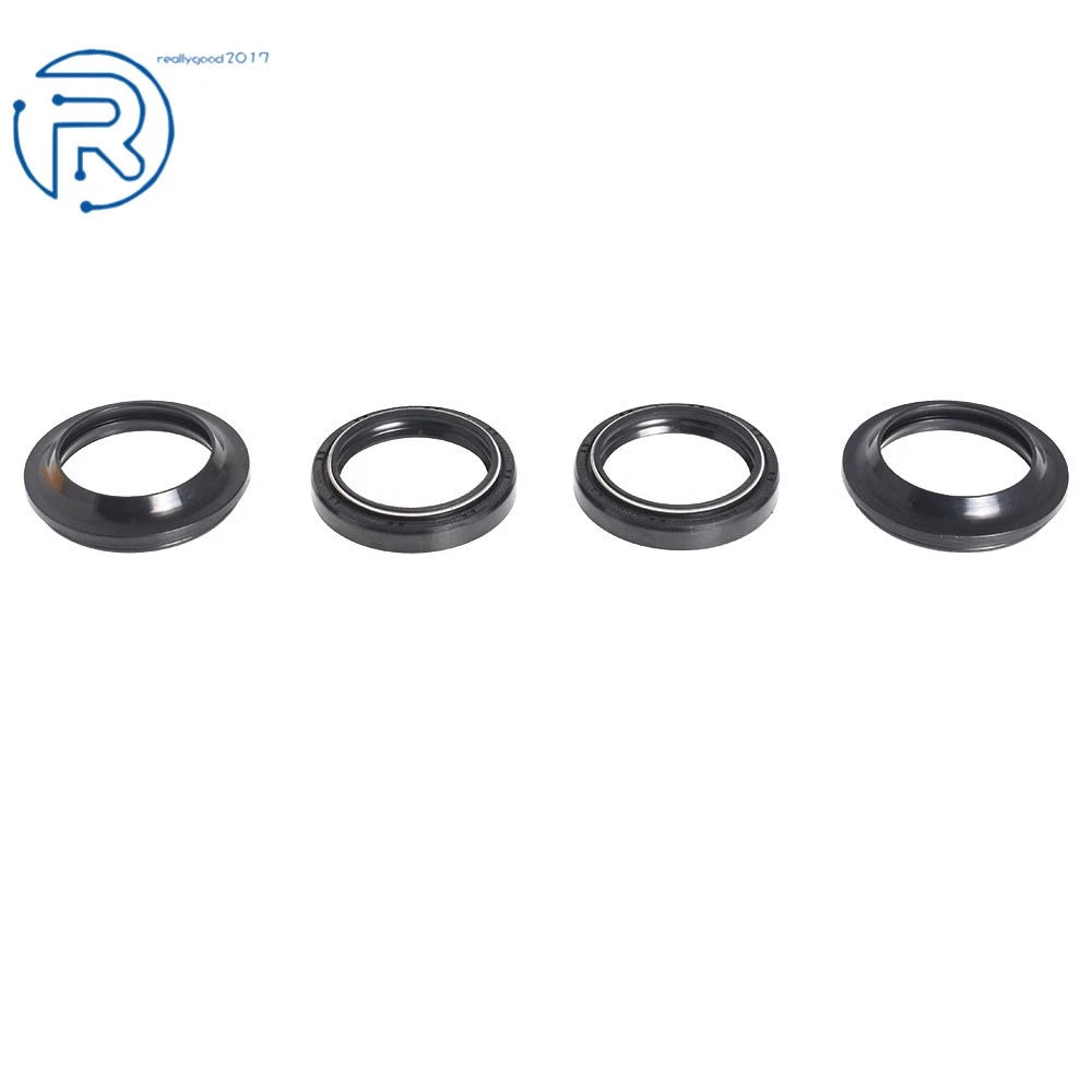Set of 2 Front Fork Damper Shock Absorber Dust Oil Seal for Motorcycles