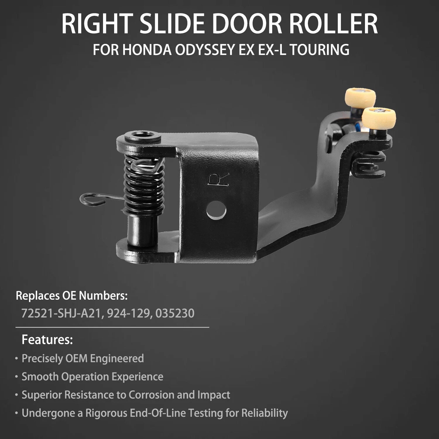 Right Center Sliding Door Hinge & Roller for Honda Odyssey (2005–2010) 72521-SHJ-A21