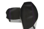 Leather Console Lid Armrest Cover for Audi Q7 (2007–2015) Purple Stitch