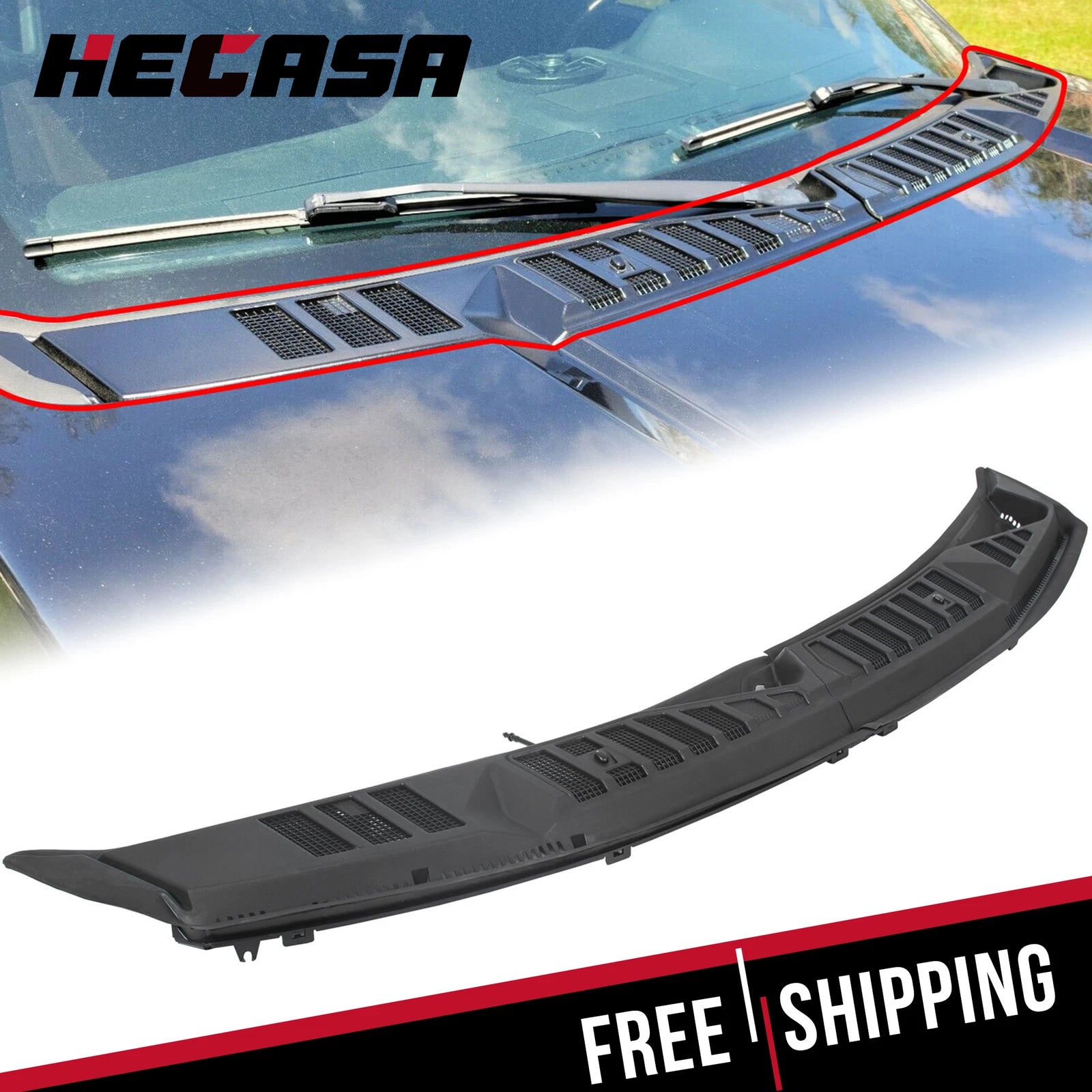 Windshield Wiper Cowl Cover Set for Ford F-150 (2015–2020)