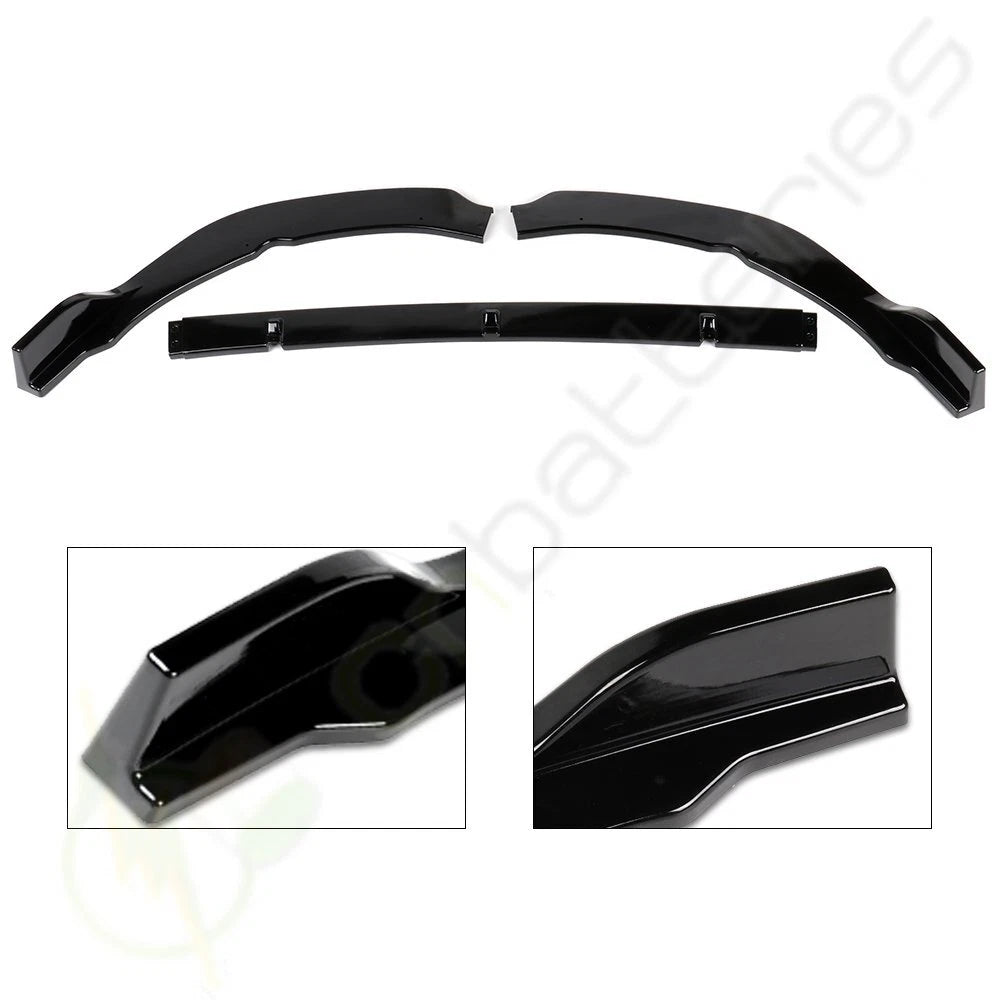 Front Bumper Lip for Toyota Camry LE (2019–2020) Glossy Black