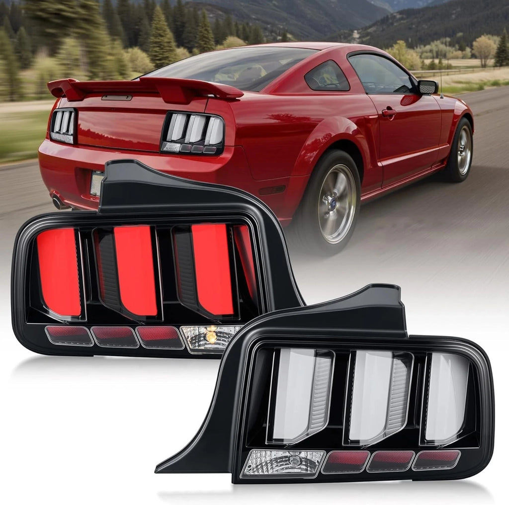 LED Tail Lights for Ford Mustang (2005–2009) - Turn Signal Brake Lamp Pair