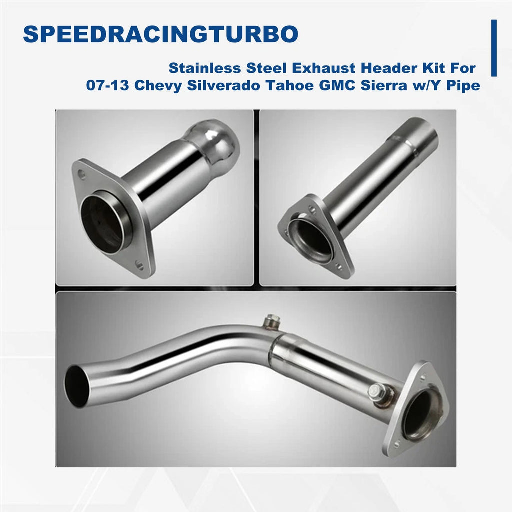 Stainless Exhaust Header Kit for Chevy Silverado Tahoe GMC Sierra (2007–2013)