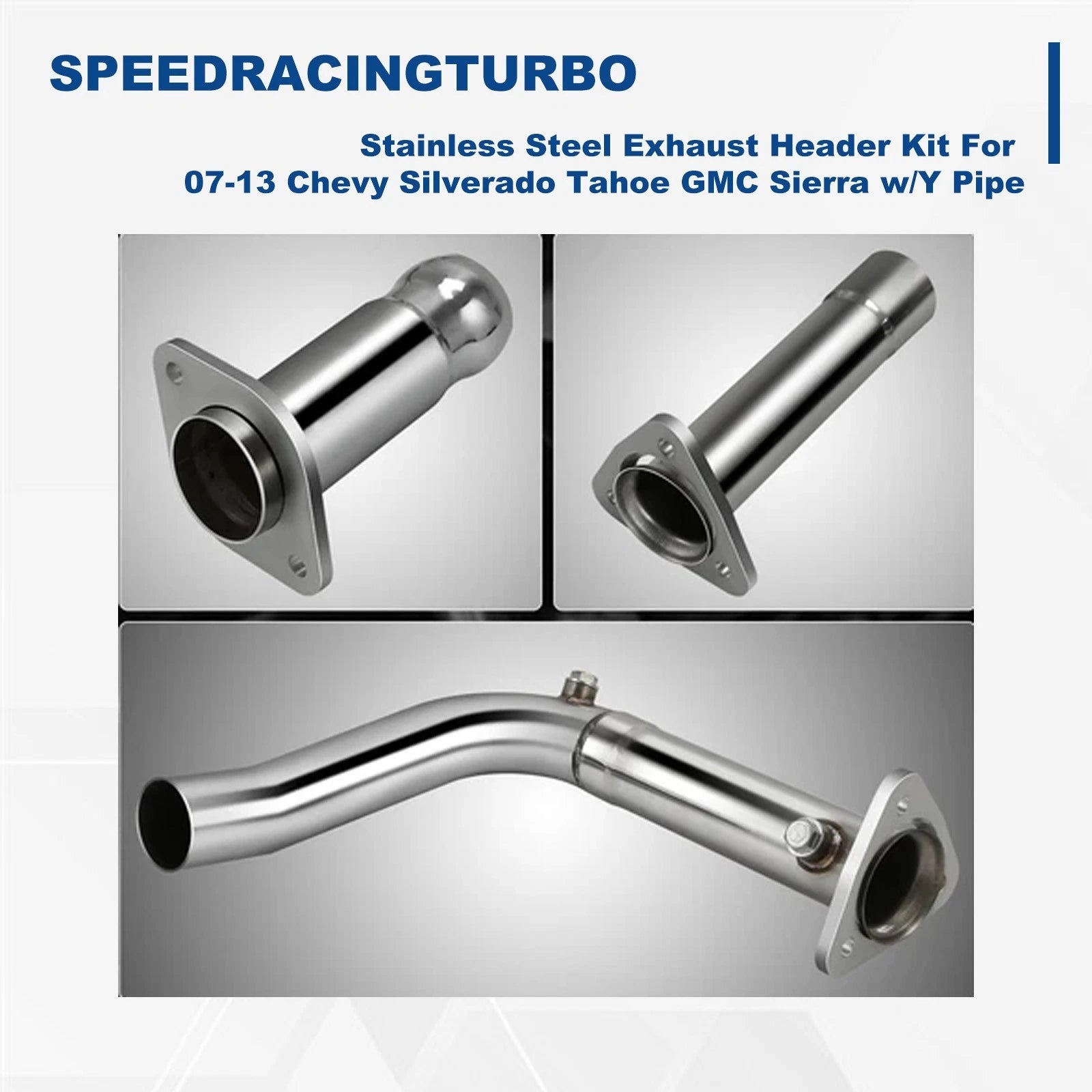 Stainless Exhaust Header Kit for Chevy Silverado Tahoe GMC Sierra (2007–2013)
