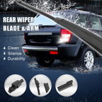 Rear Windshield Wiper Blade Arm Set 405mm for Volkswagen Multivan (2002–2017)